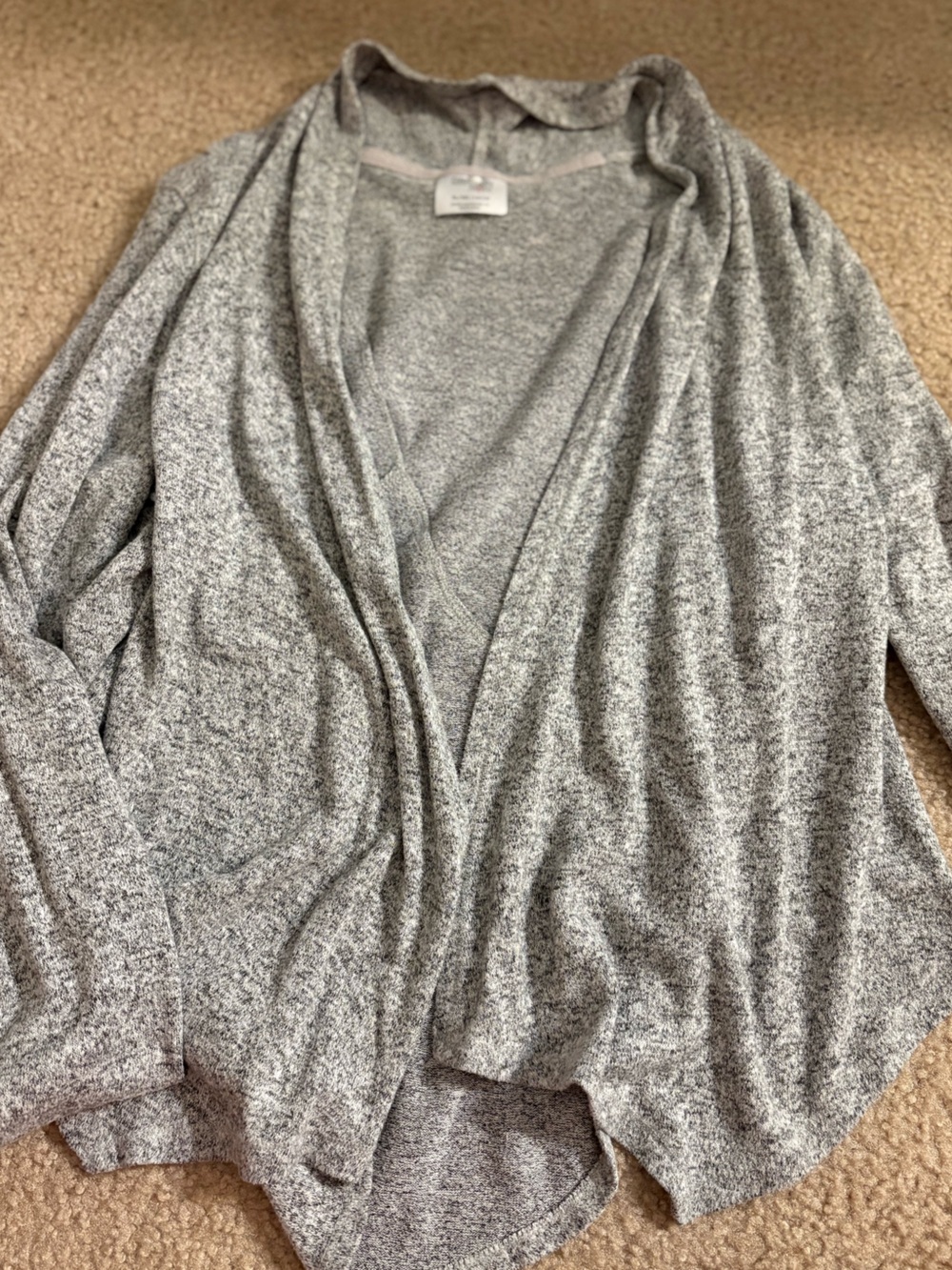 Cozy Heather Gray Knit Cardigan